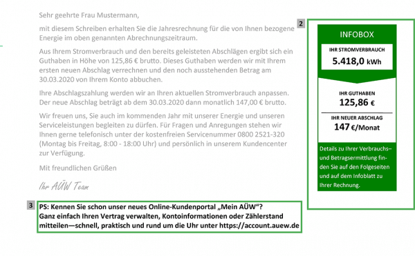Jahresrechnung Anschreiben